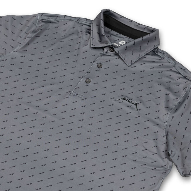 All-Over Logo Print Polo (Grey), 